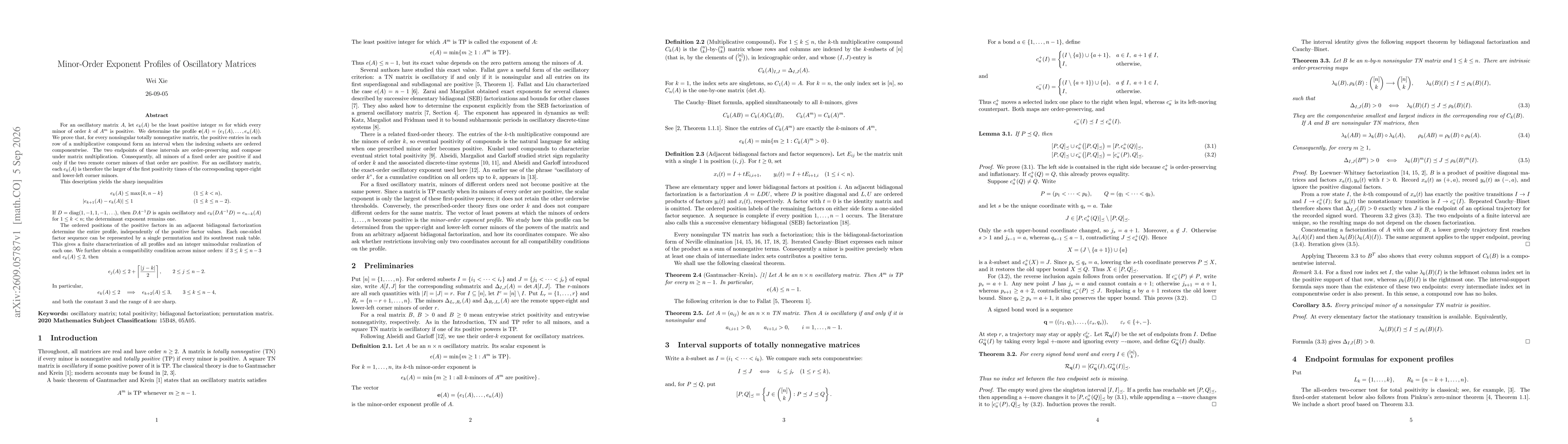 Thumbnail for Minor-Order Exponent Profiles of Oscillatory Matrices