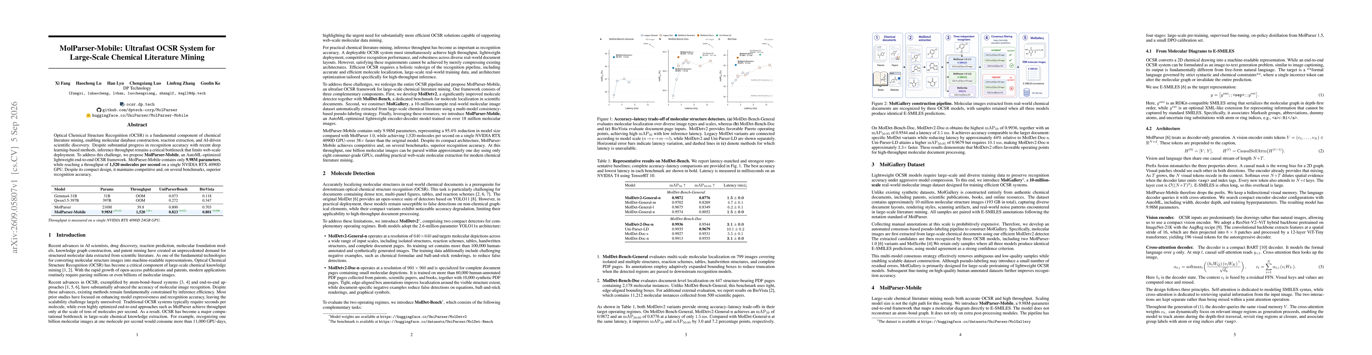 Thumbnail for MolParser-Mobile: Ultrafast OCSR System for Large-Scale Chemical Literature Mining