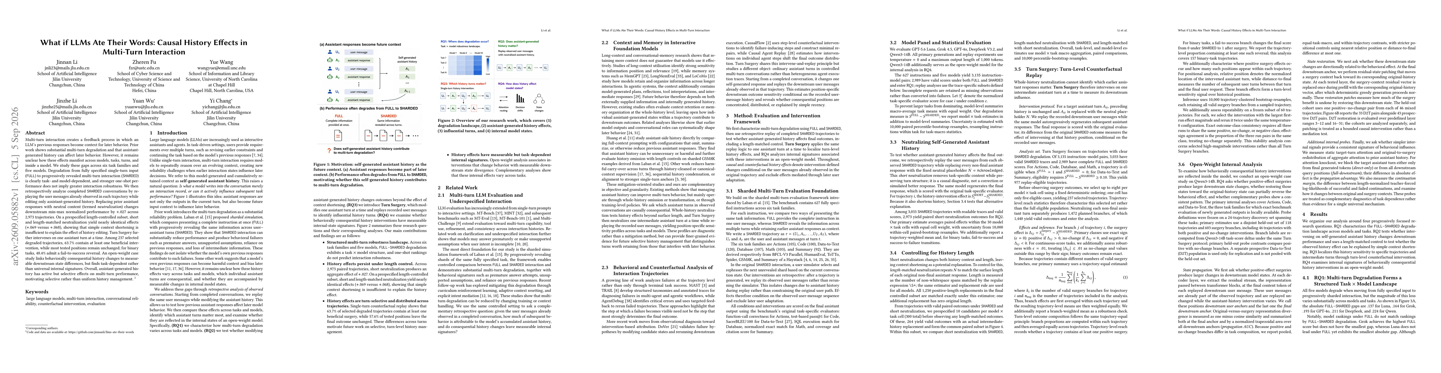 Thumbnail for What if LLMs Ate Their Words: Causal History Effects in Multi-Turn Interaction