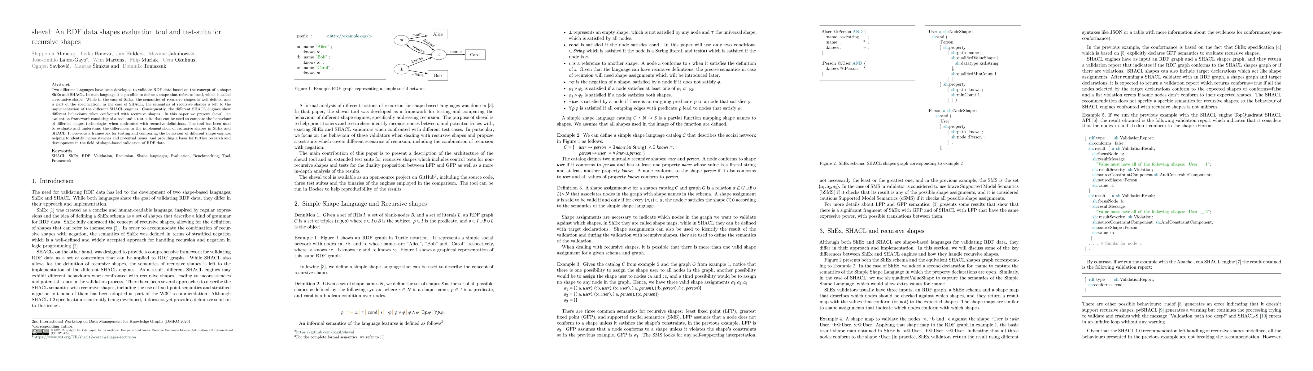 Thumbnail for sheval: An RDF data shapes evaluation tool and test-suite for recursive shapes
