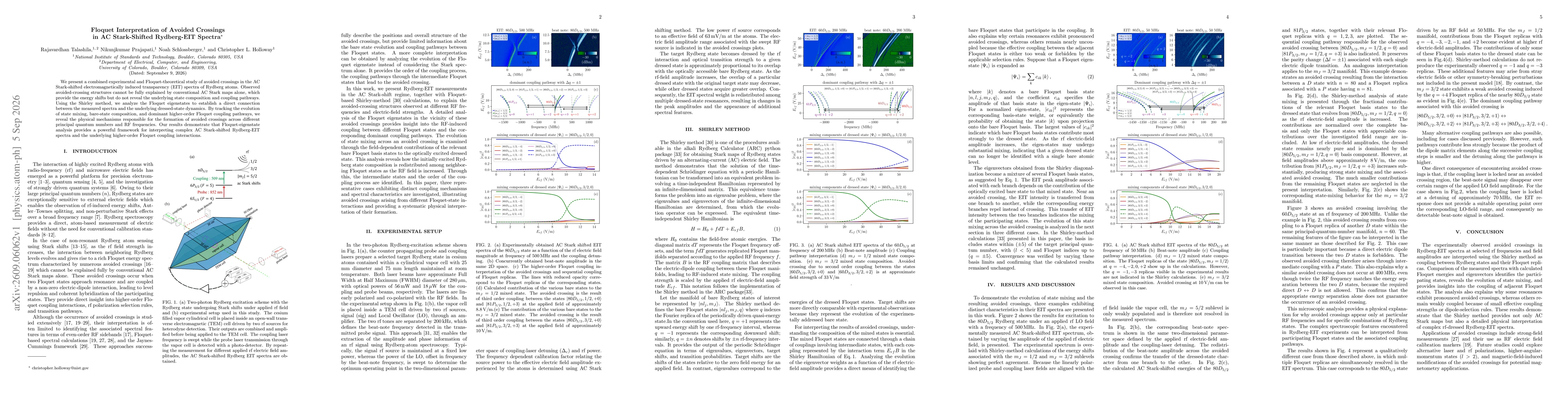 Thumbnail for Floquet Interpretation of Avoided Crossings in AC Stark-Shifted Rydberg-EIT Spectra