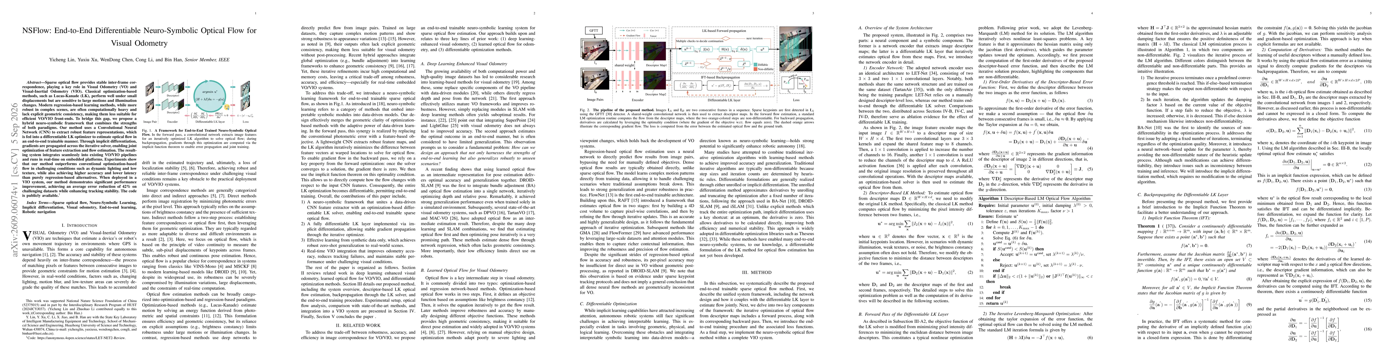 Thumbnail for NSFlow: End-to-End Differentiable Neuro-Symbolic Optical Flow for Visual Odometry