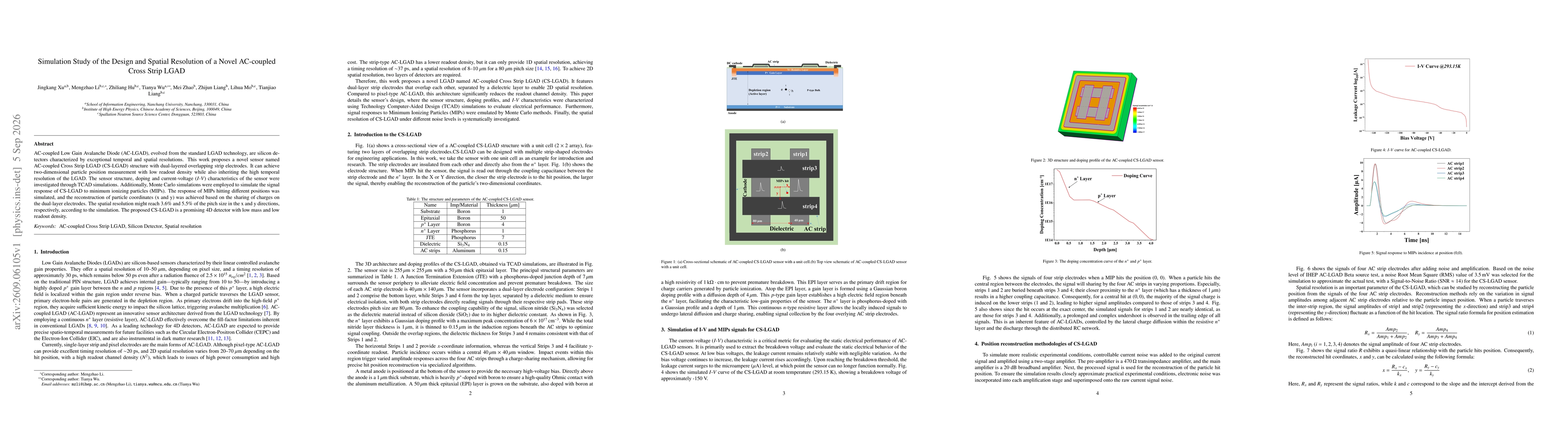Thumbnail for Simulation Study of the Design and Spatial Resolution of a Novel AC-coupled Cross Strip LGAD