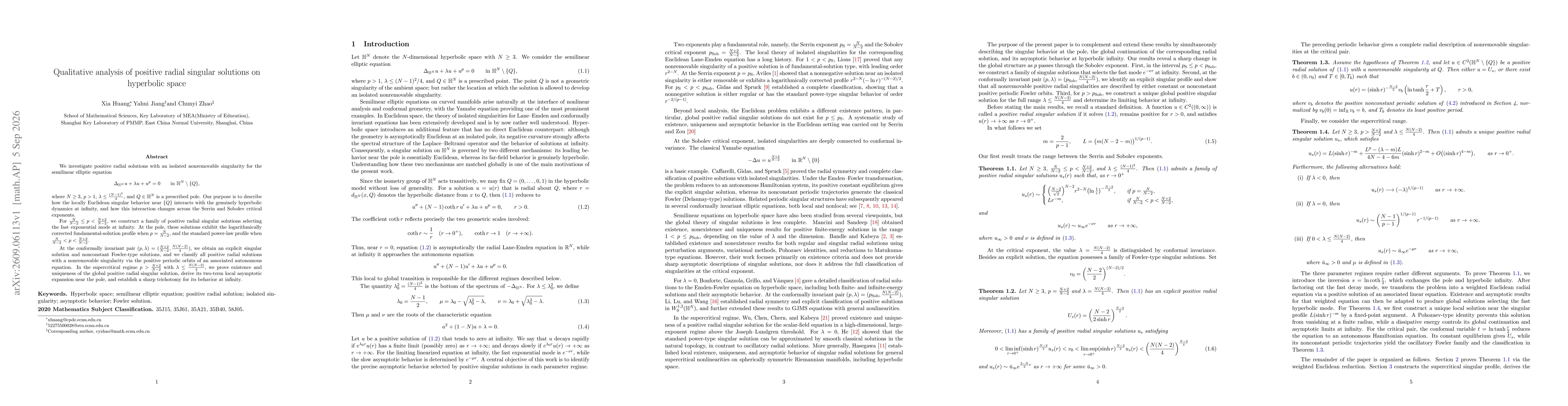 Thumbnail for Qualitative analysis of positive radial singular solutions on hyperbolic space