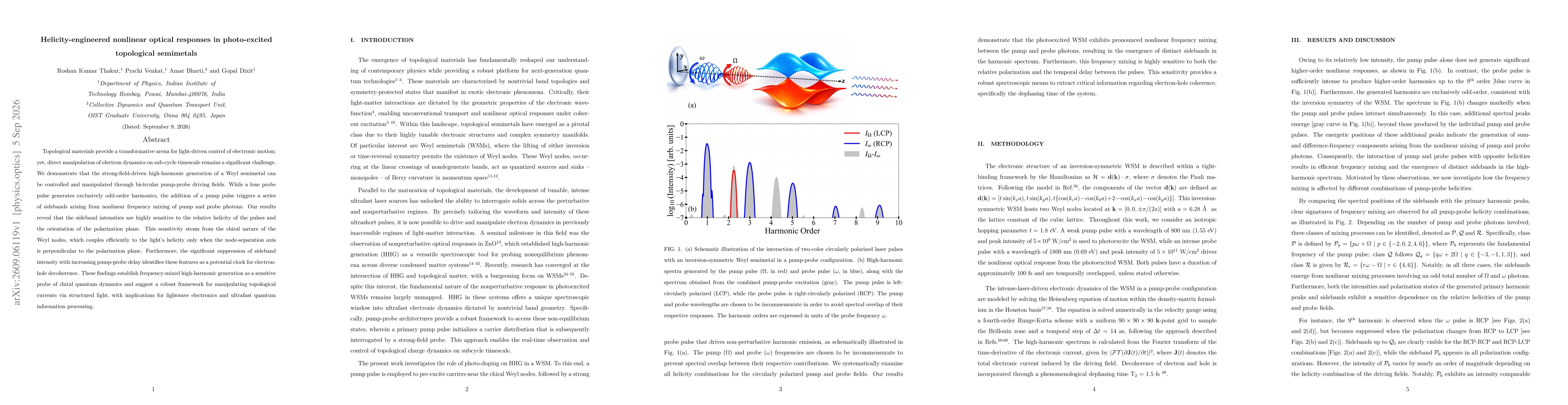 Thumbnail for Helicity-engineered nonlinear optical responses in photo-excited topological semimetals