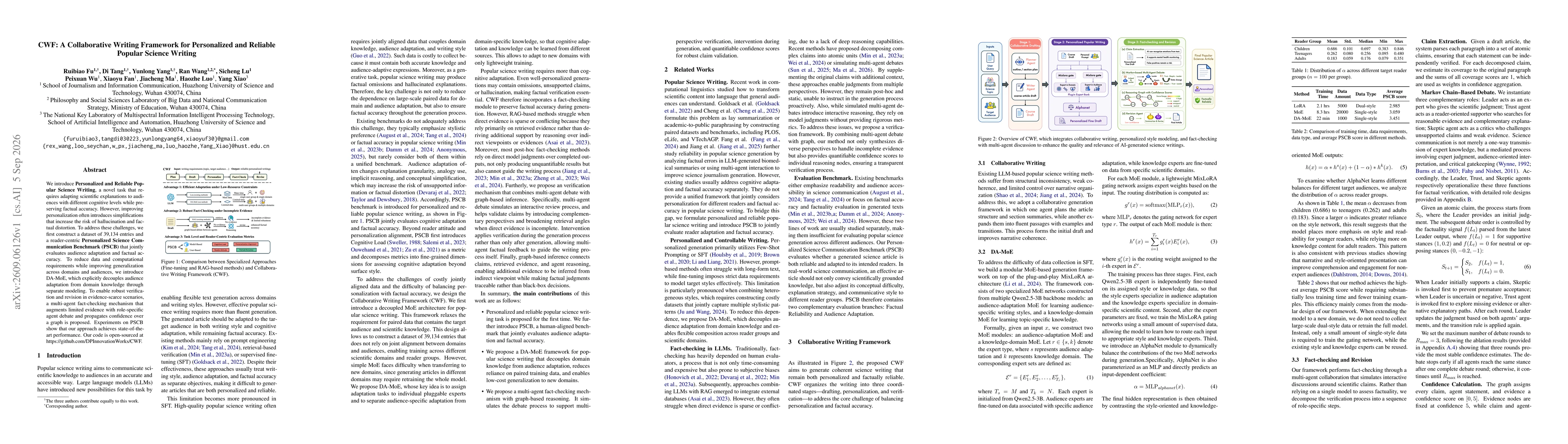 Thumbnail for CWF: A Collaborative Writing Framework for Personalized and Reliable Popular Science Writing