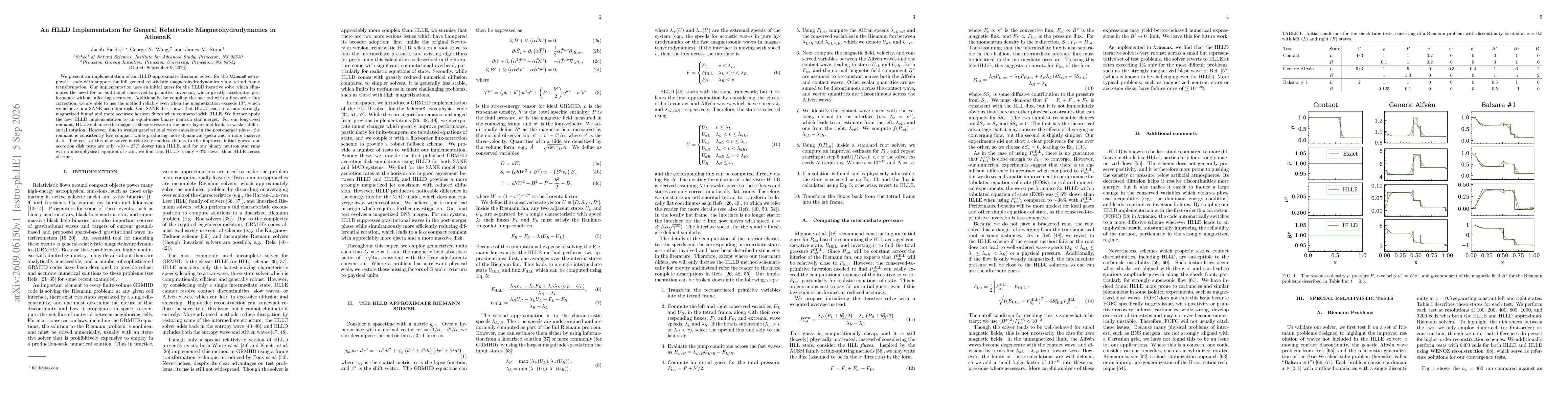Thumbnail for An HLLD Implementation for General Relativistic Magnetohydrodynamics in AthenaK