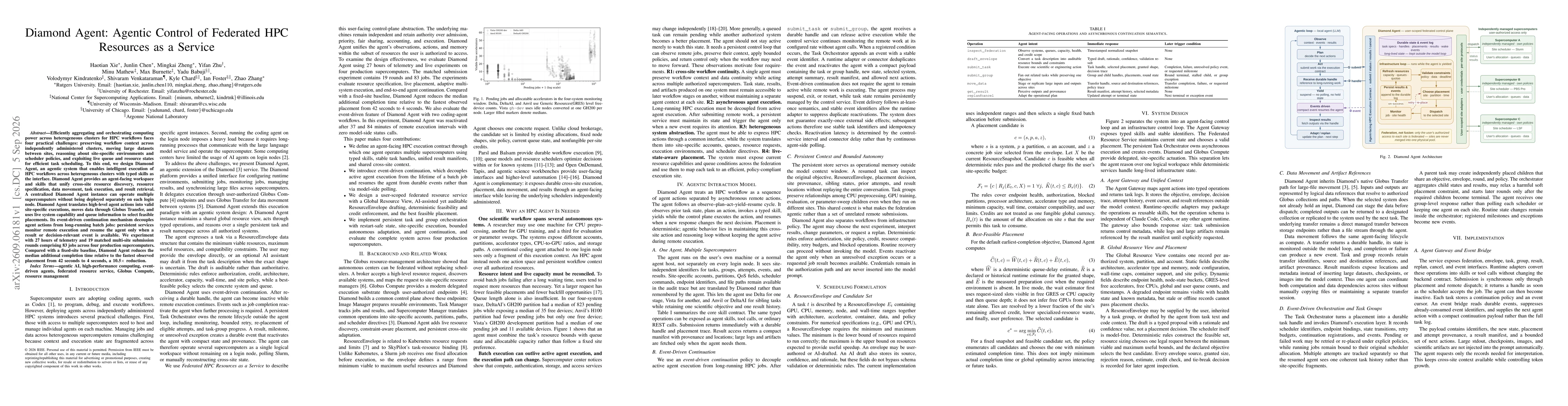 Thumbnail for Diamond Agent: Agentic Control of Federated HPC Resources as a Service