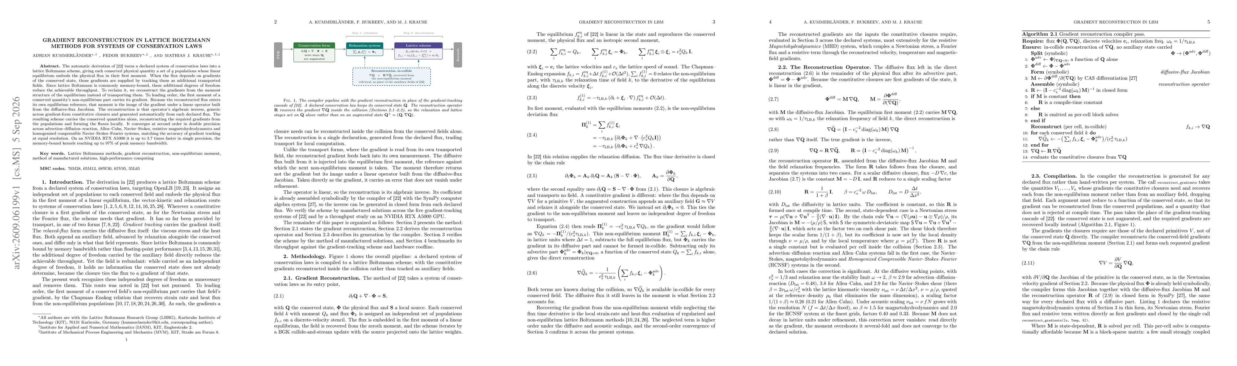 Thumbnail for Gradient Reconstruction in Lattice Boltzmann Methods for Systems of Conservation Laws