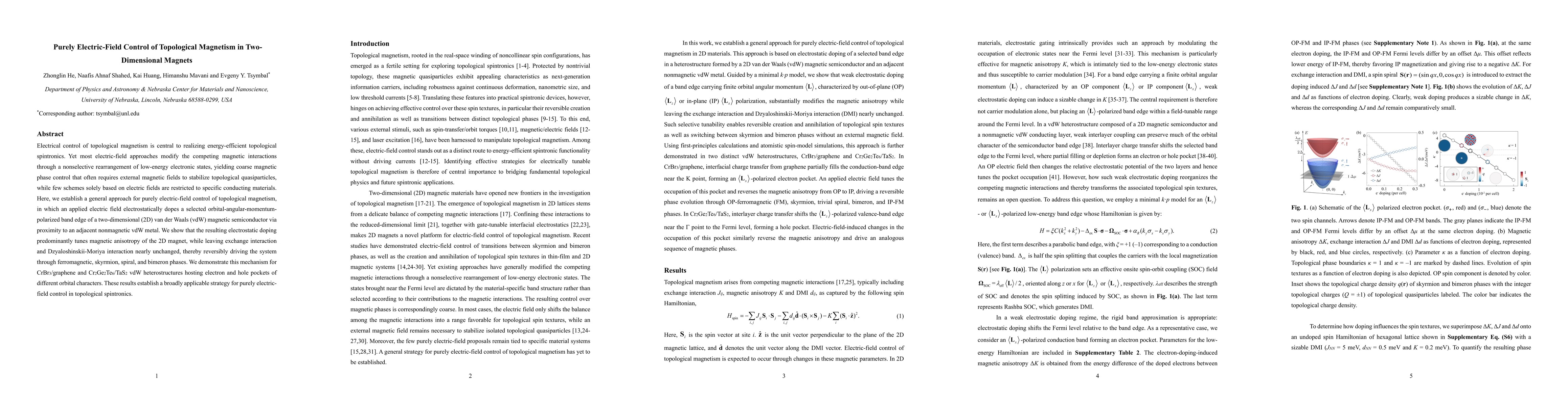Thumbnail for Purely Electric-Field Control of Topological Magnetism in Two-Dimensional Magnets