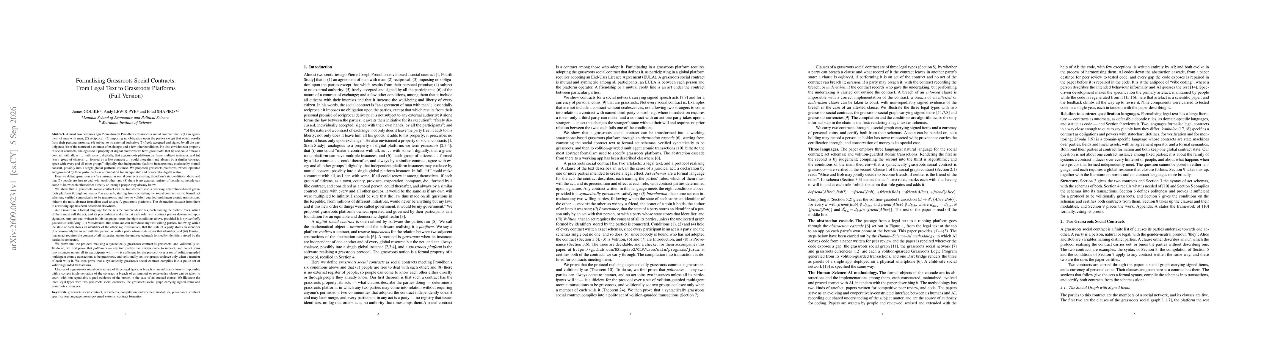 Thumbnail for Formalising Grassroots Social Contracts: From Legal Text to Grassroots Platforms