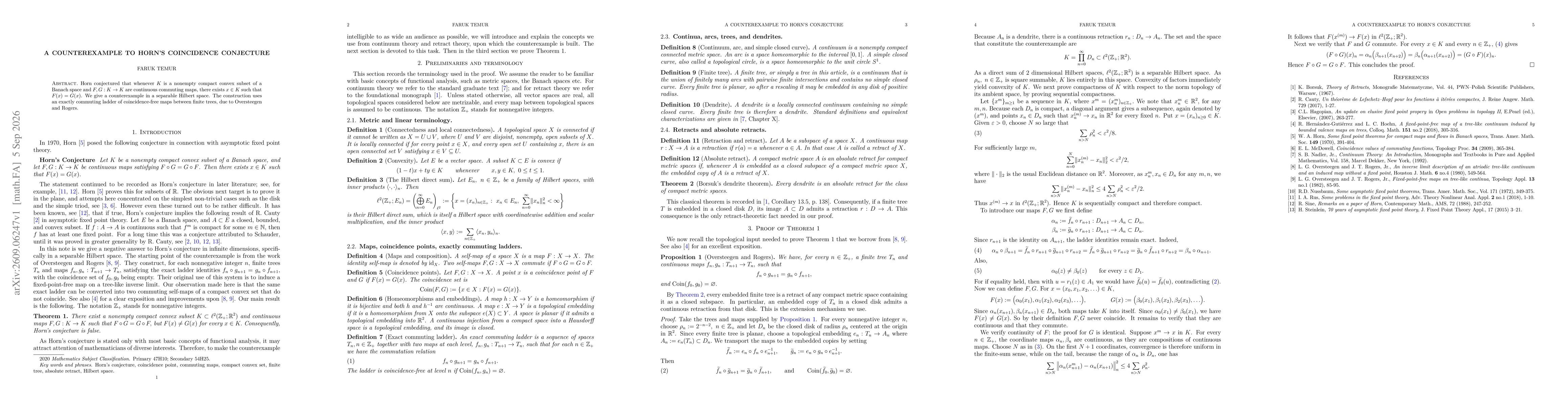 Thumbnail for A Counterexample to Horn's Coincidence Conjecture