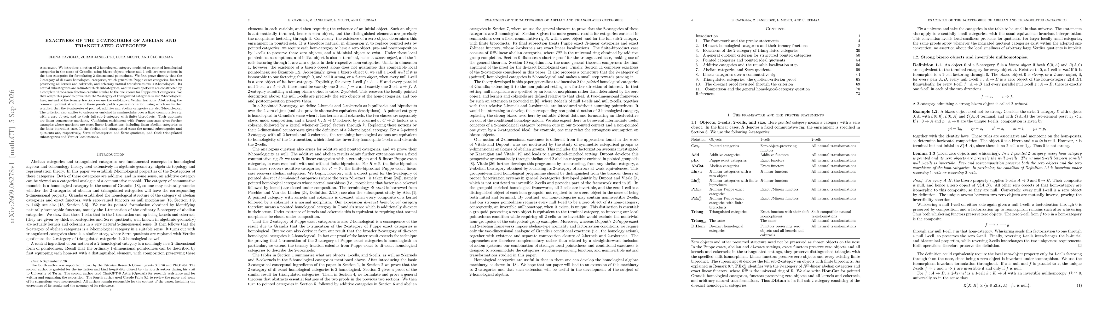 Thumbnail for Exactness of the 2-categories of abelian and triangulated categories