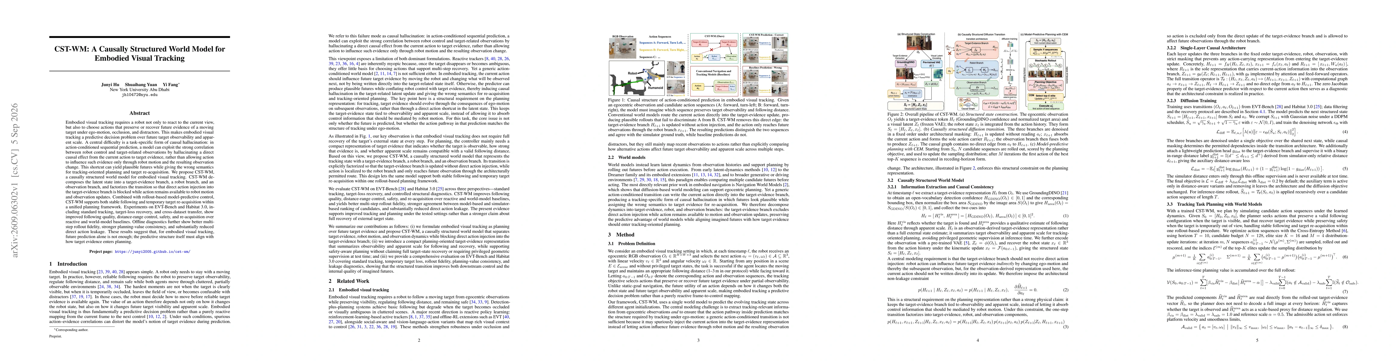 Thumbnail for CST-WM: A Causally Structured World Model for Embodied Visual Tracking