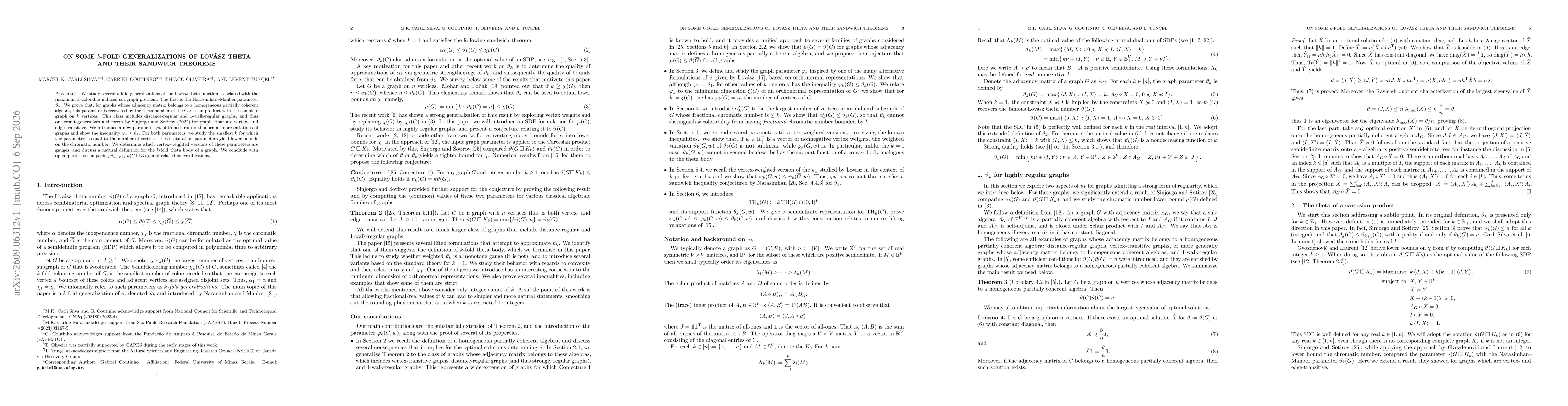 Thumbnail for On some k-fold generalizations of Lovász theta and their sandwich theorems