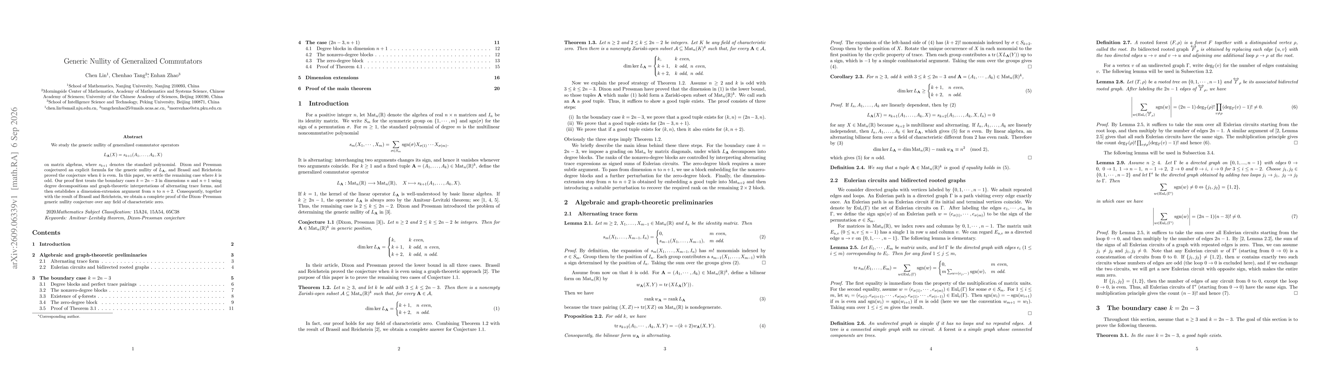 Thumbnail for Generic Nullity of Generalized Commutators