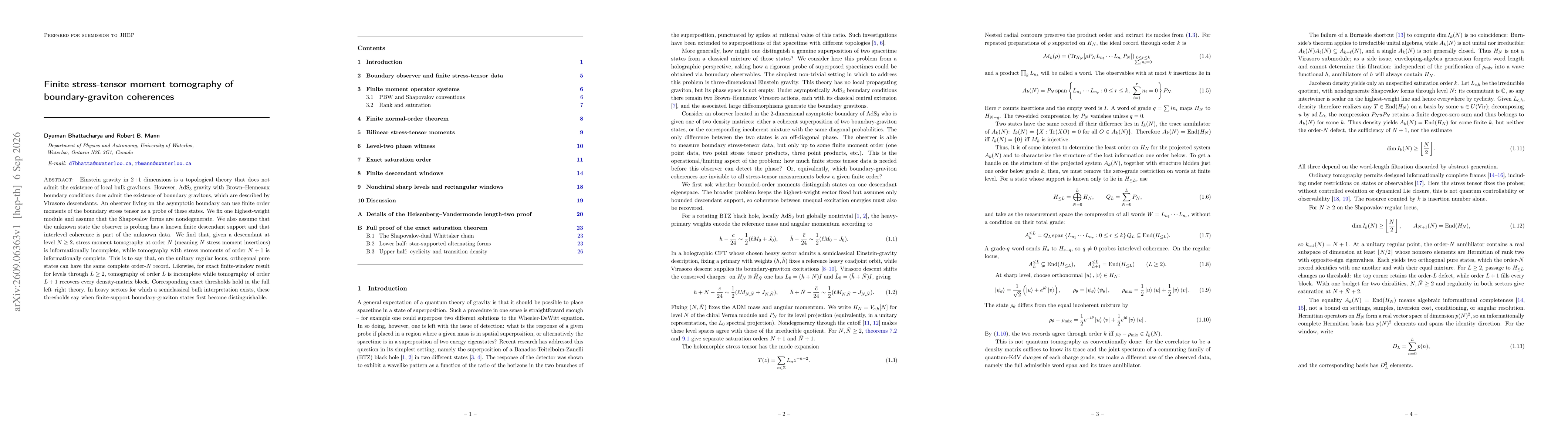 Thumbnail for Finite stress-tensor moment tomography of boundary-graviton coherences