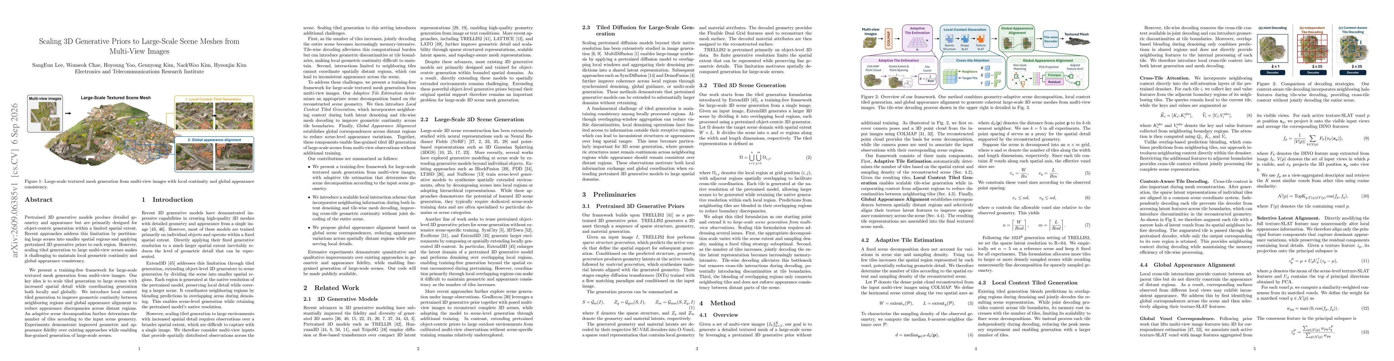 Thumbnail for Scaling 3D Generative Priors to Large-Scale Scene Meshes from Multi-View Images