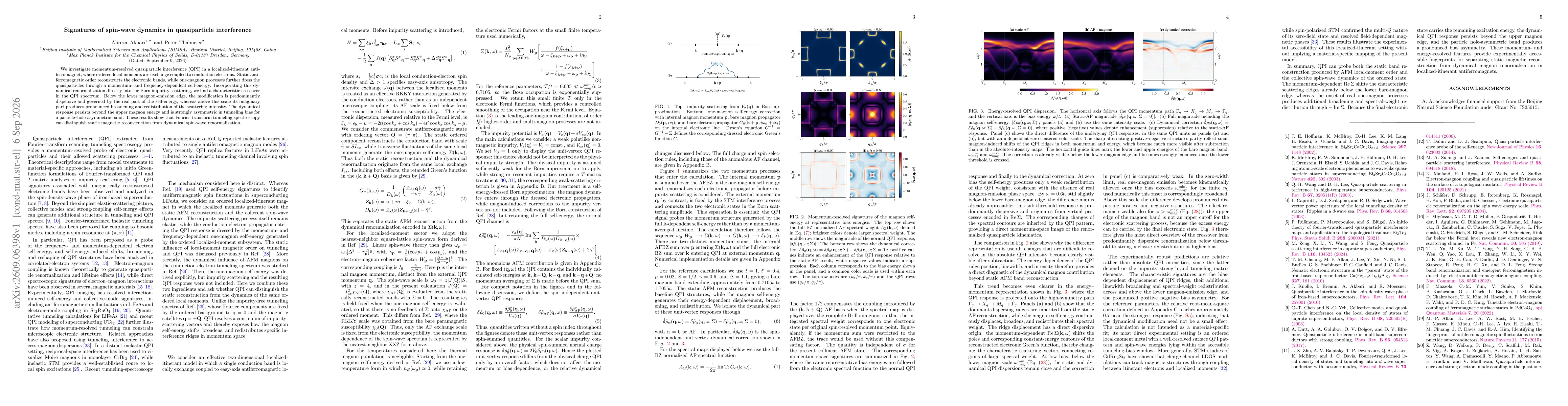 Thumbnail for Signatures of spin-wave dynamics in quasiparticle interference