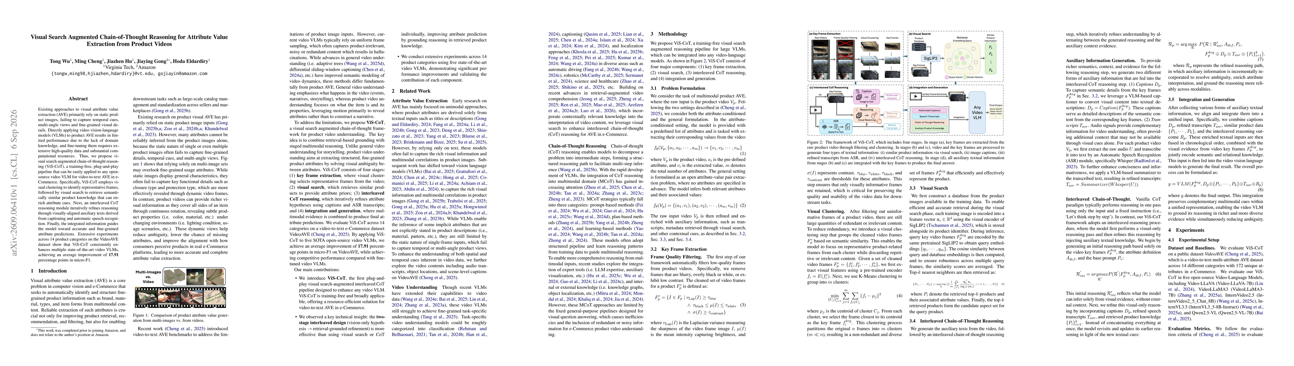 Thumbnail for Visual Search Augmented Chain-of-Thought Reasoning for Attribute Value Extraction from Product Videos