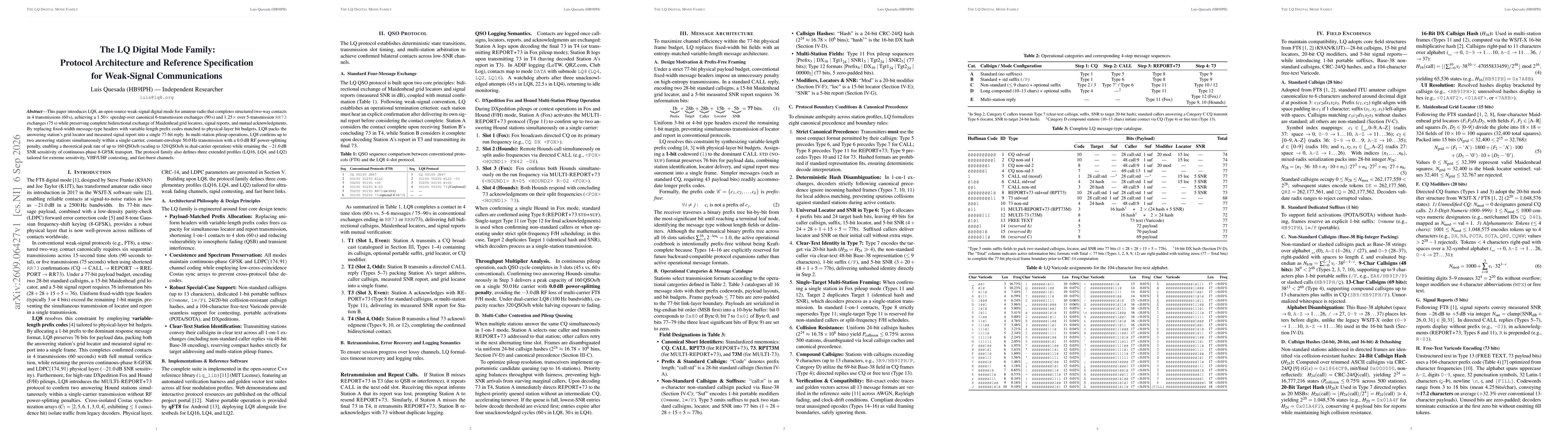 Thumbnail for The LQ Digital Mode Family: Protocol Architecture and Reference Specification for Weak-Signal Communications