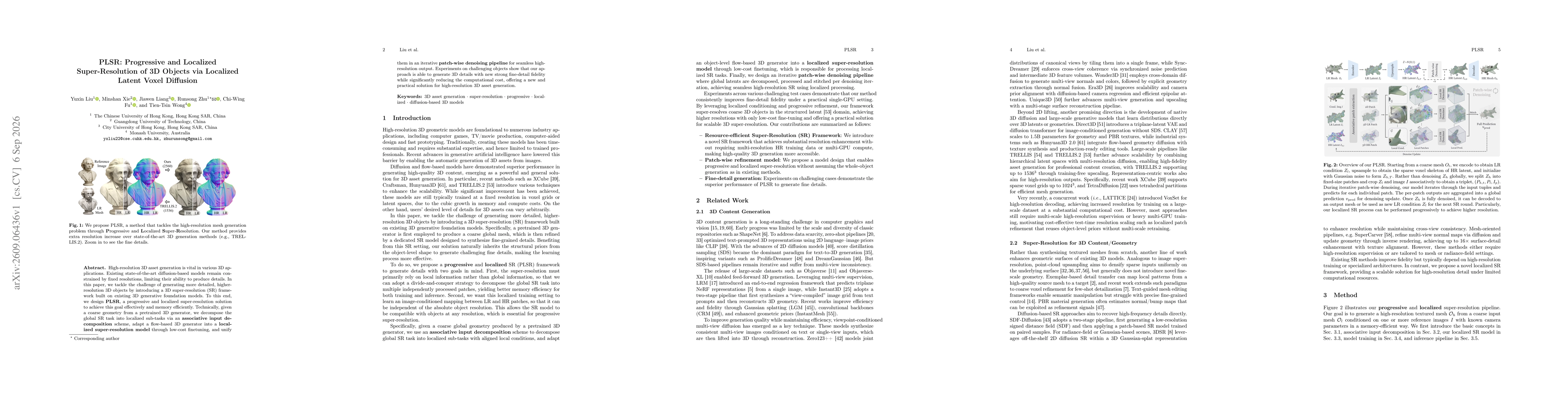 Thumbnail for PLSR: Progressive and Localized Super-Resolution of 3D Objects via Localized Latent Voxel Diffusion