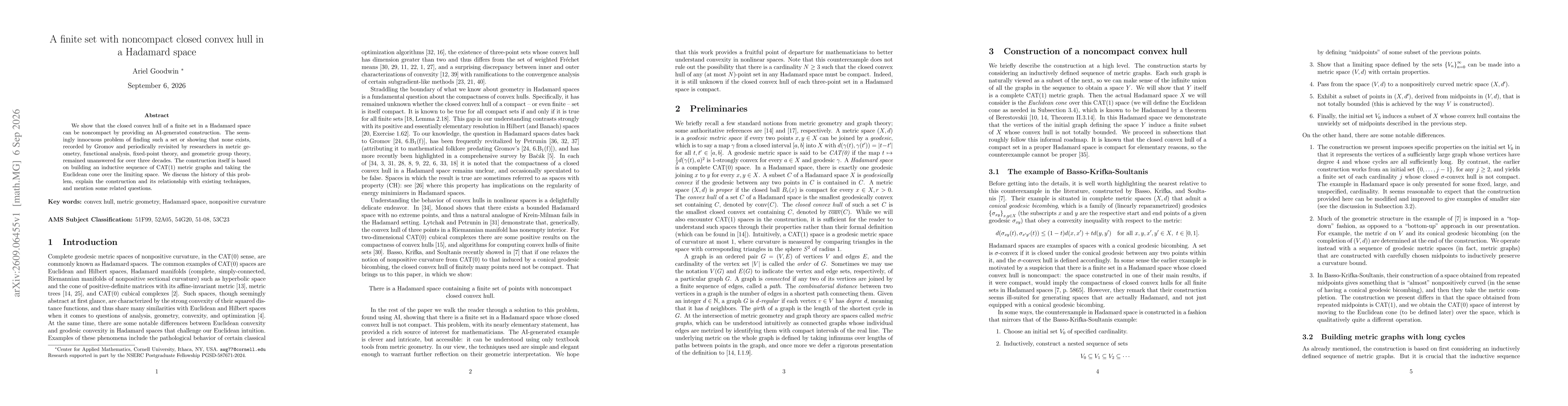 Thumbnail for A finite set with noncompact closed convex hull in a Hadamard space