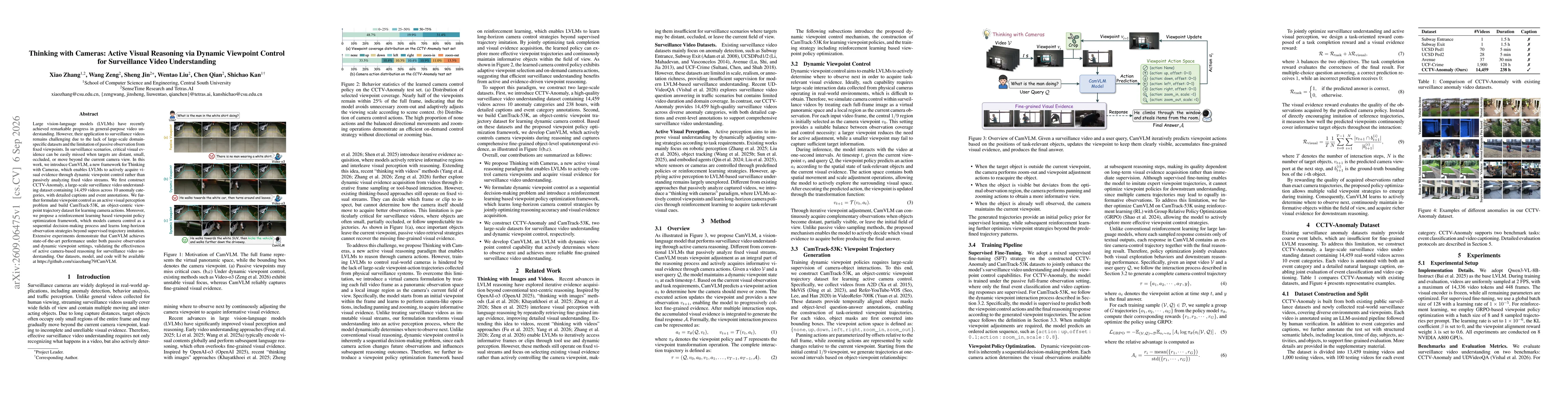 Thumbnail for Thinking with Cameras: Active Visual Reasoning via Dynamic Viewpoint Control for Surveillance Video Understanding
