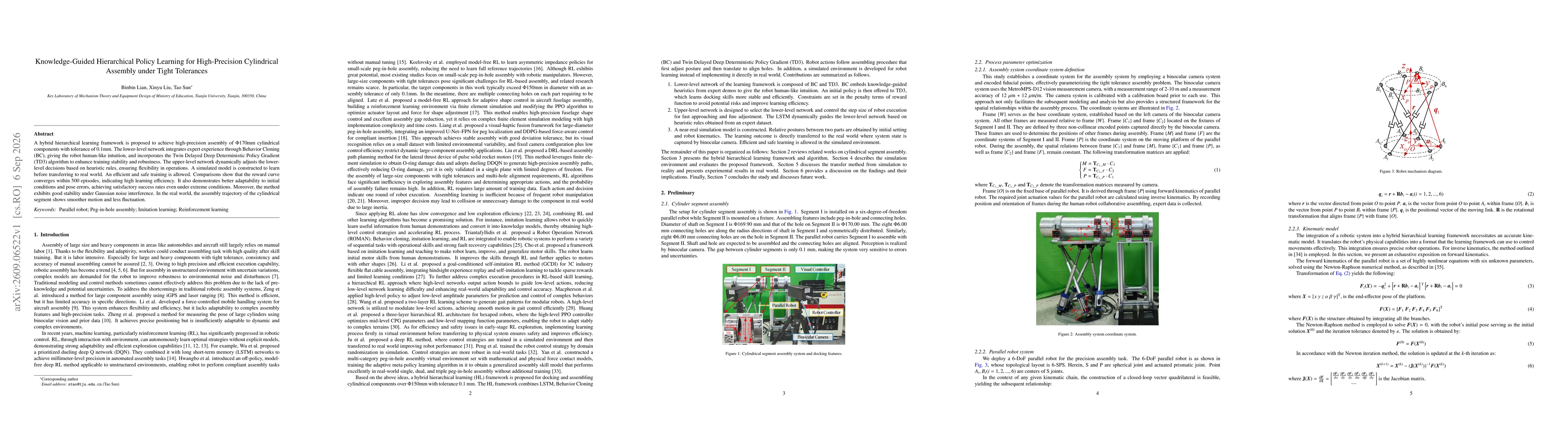Thumbnail for Knowledge-Guided Hierarchical Policy Learning for High-Precision Cylindrical Assembly under Tight Tolerances