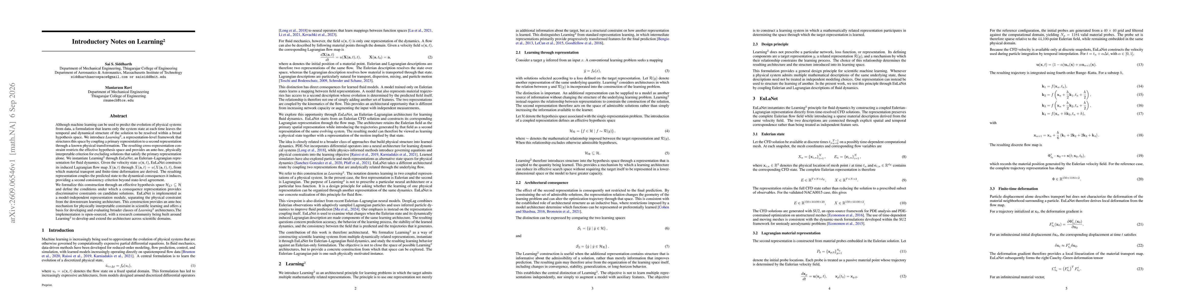 Thumbnail for Introductory Notes on Learning$^2$