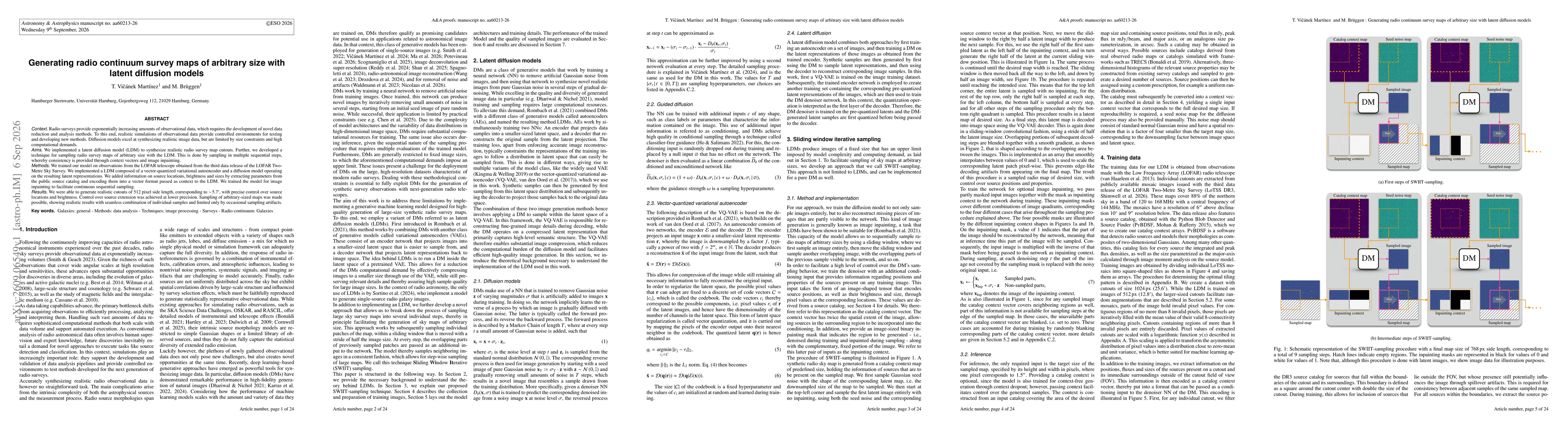 Thumbnail for Generating radio continuum survey maps of arbitrary size with latent diffusion models