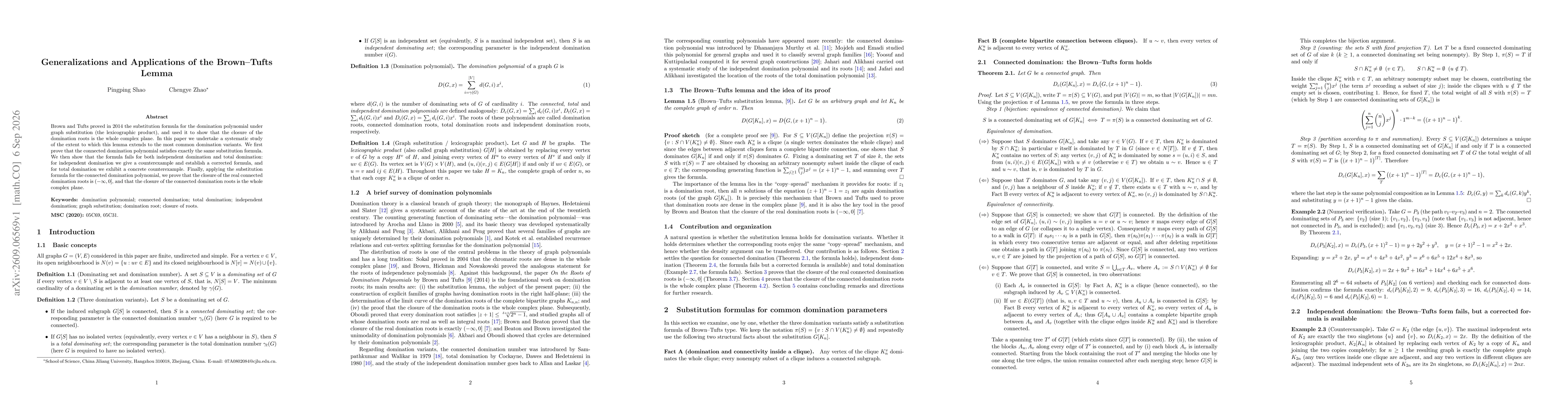 Thumbnail for Generalizations and Applications of the Brown--Tufts Lemma