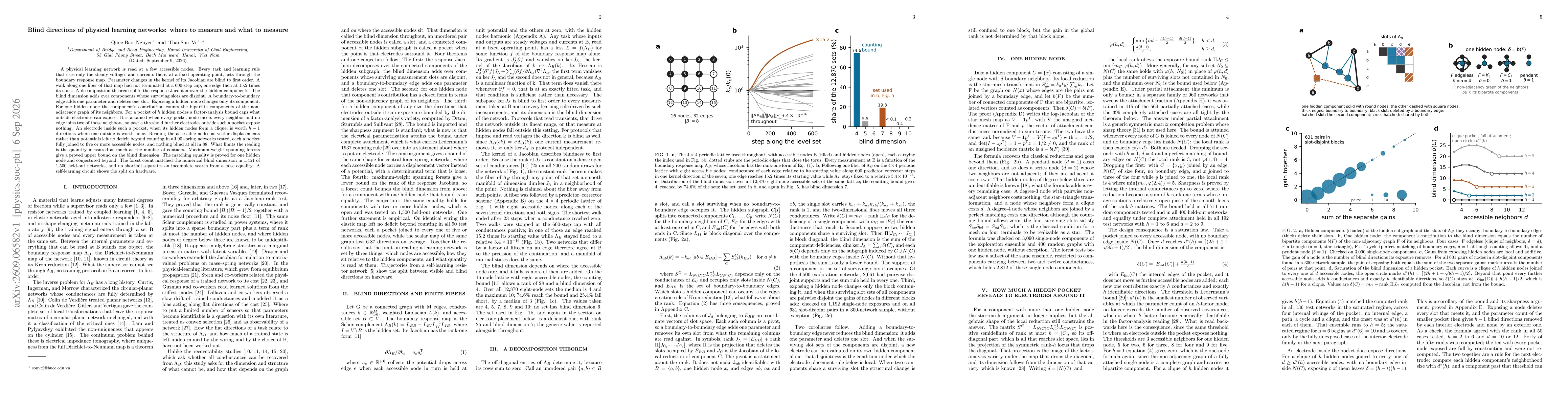 Thumbnail for Blind directions of physical learning networks: where to measure and what to measure