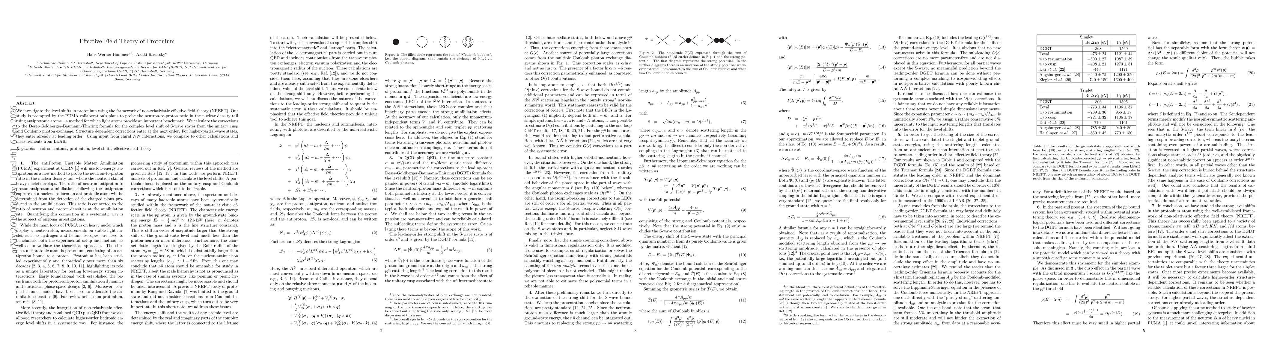Thumbnail for Effective Field Theory of Protonium
