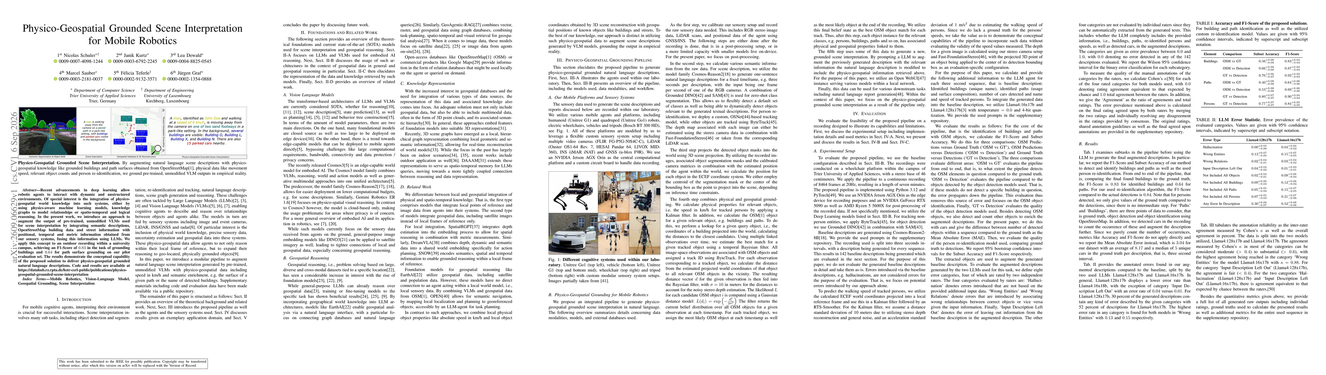 Thumbnail for Physico-Geospatial Grounded Scene Interpretation for Mobile Robotics