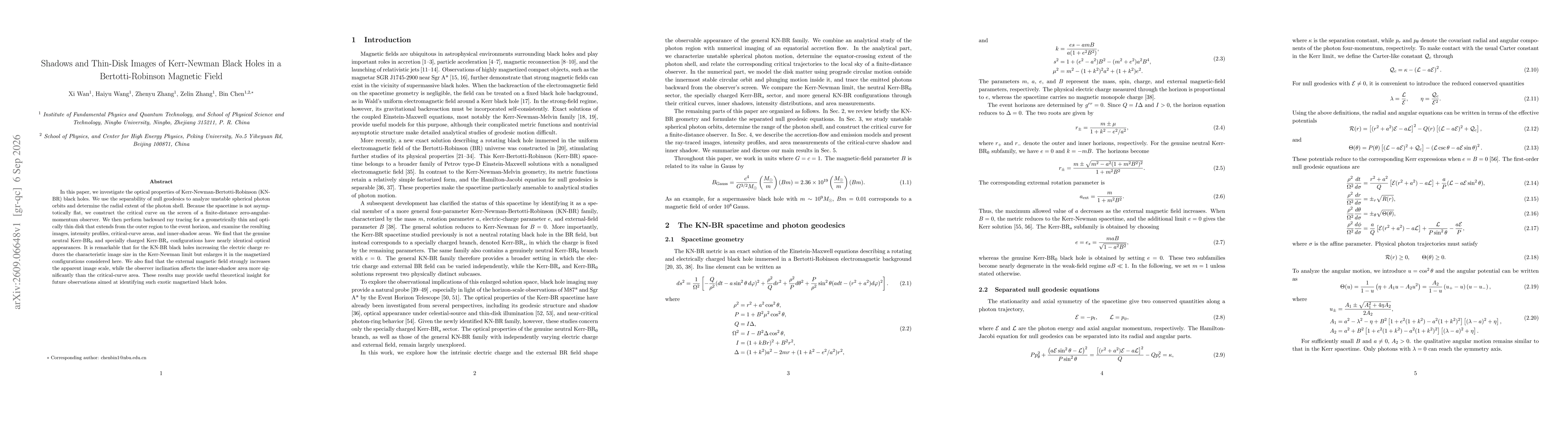 Thumbnail for Shadows and Thin-Disk Images of Kerr-Newman Black Holes in a Bertotti-Robinson Magnetic Field
