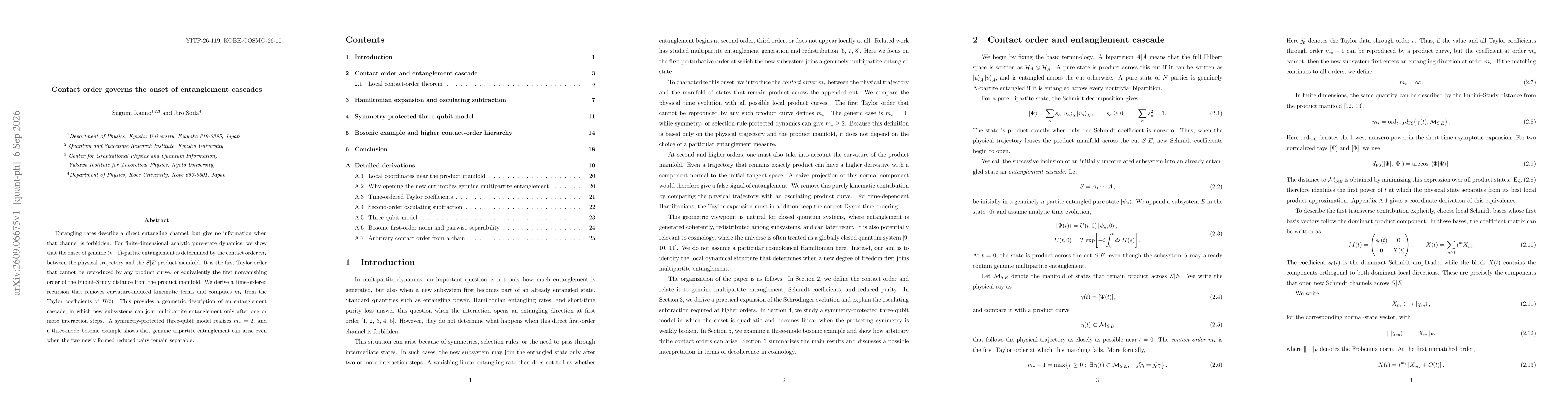 Thumbnail for Contact order governs the onset of entanglement cascades