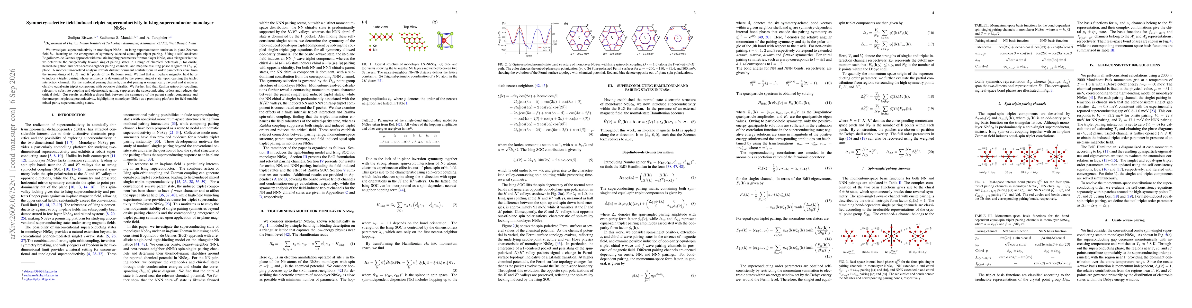 Thumbnail for Symmetry-selective field-induced triplet superconductivity in Ising-superconductor monolayer NbSe$_2$