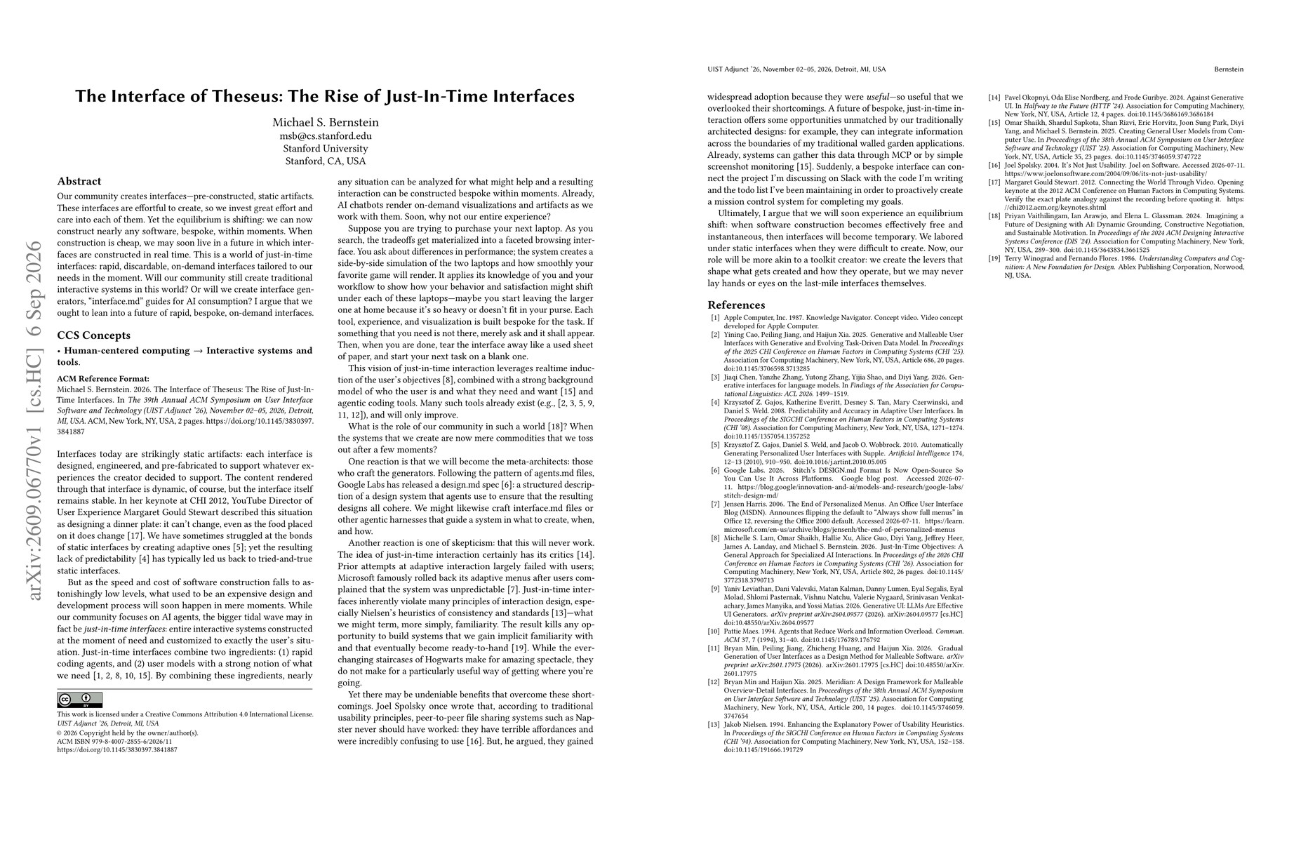 Thumbnail for The Interface of Theseus: The Rise of Just-In-Time Interfaces