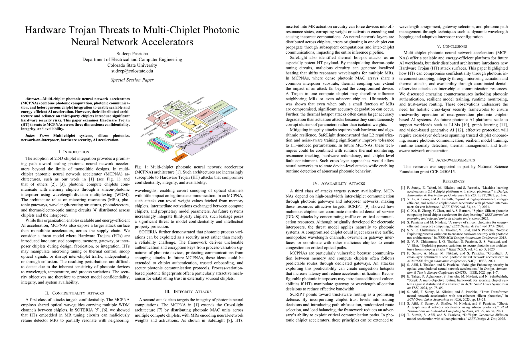 Thumbnail for Hardware Trojan Threats to Multi-Chiplet Photonic Neural Network Accelerators