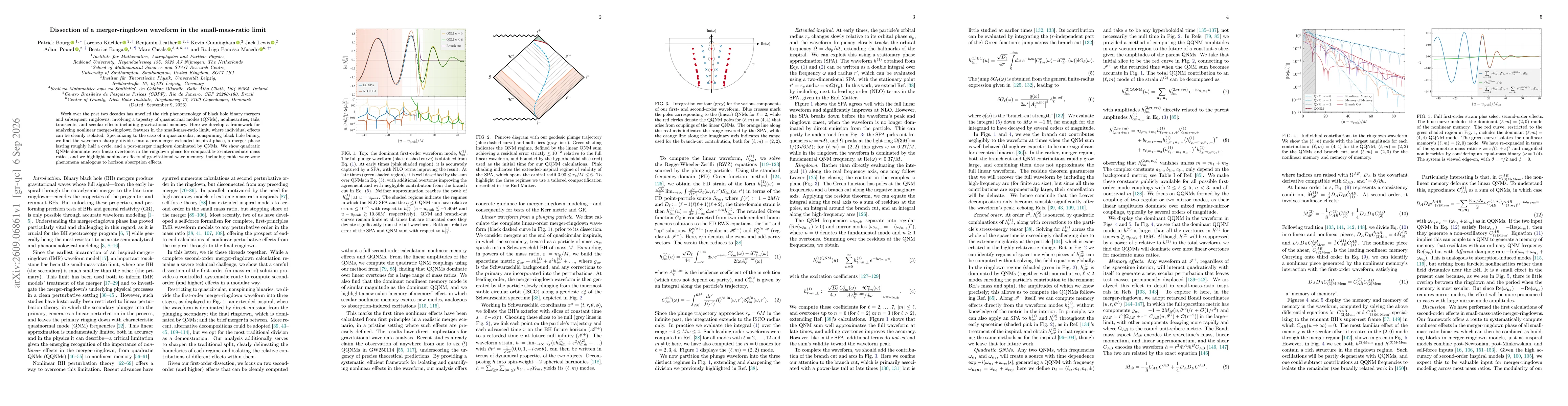 Thumbnail for Dissection of a merger-ringdown waveform in the small-mass-ratio limit