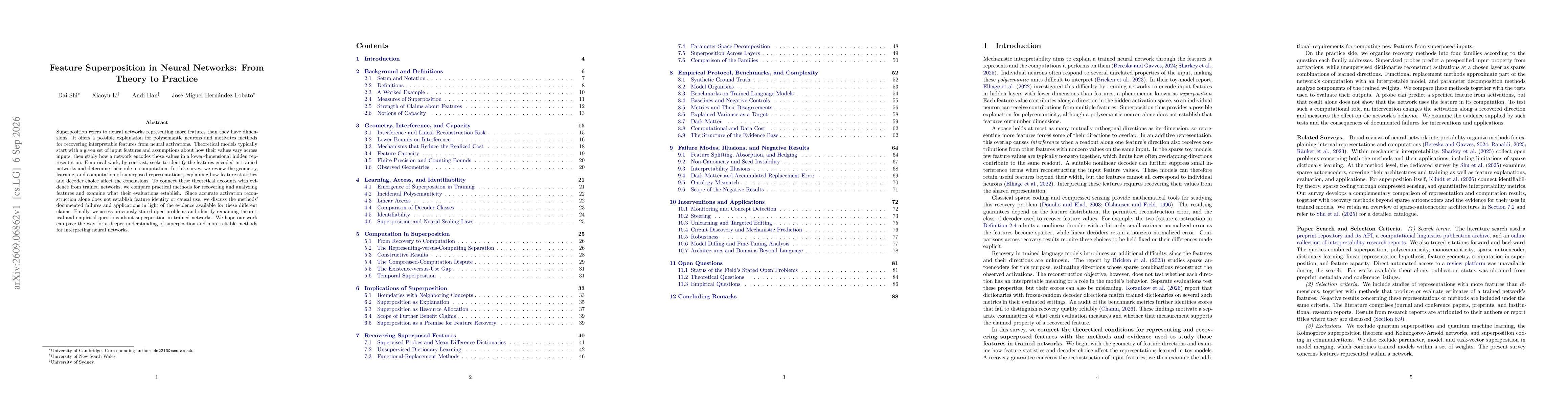 Thumbnail for Feature Superposition in Neural Networks: From Theory to Practice