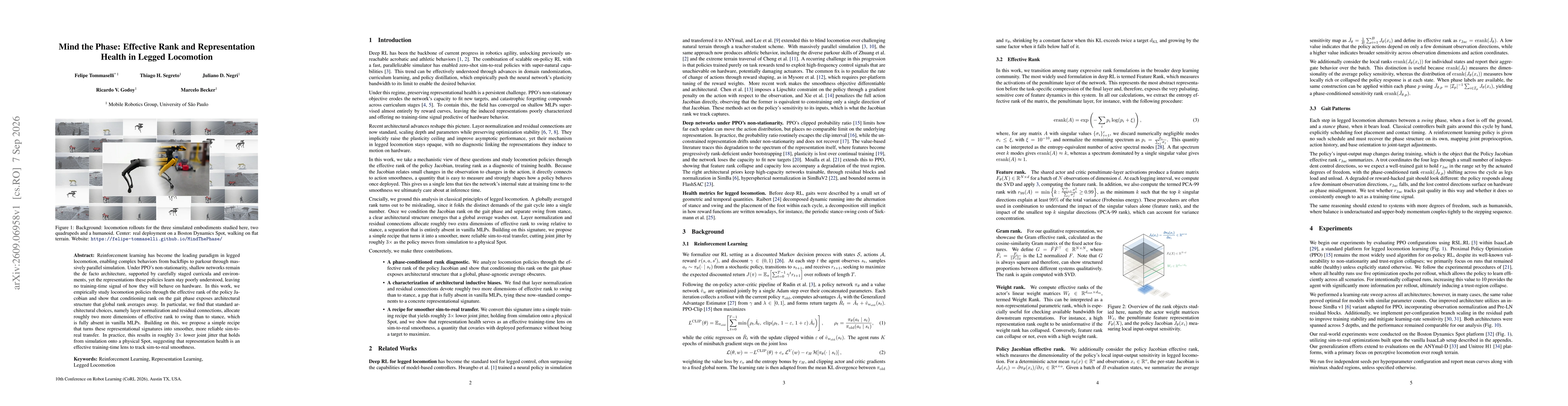 Thumbnail for Mind the Phase: Effective Rank and Representation Health in Legged Locomotion