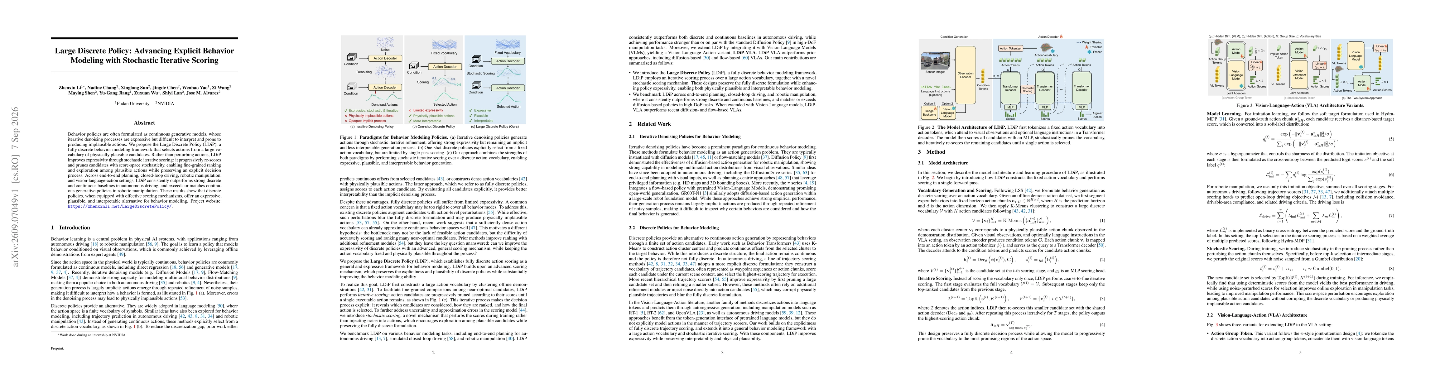Thumbnail for Large Discrete Policy: Advancing Explicit Behavior Modeling with Stochastic Iterative Scoring