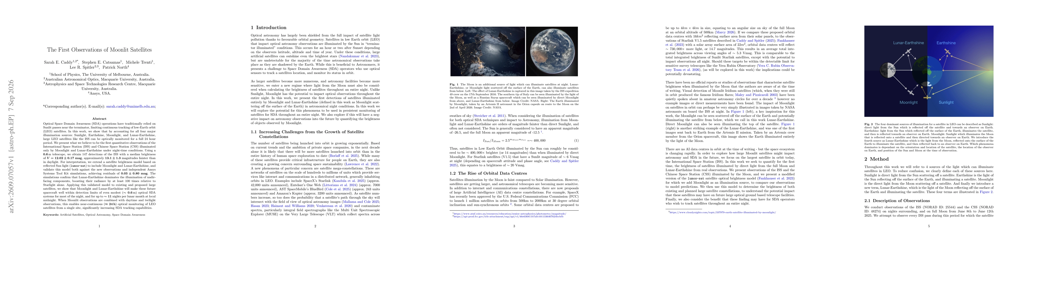 Thumbnail for The First Observations of Moonlit Satellites