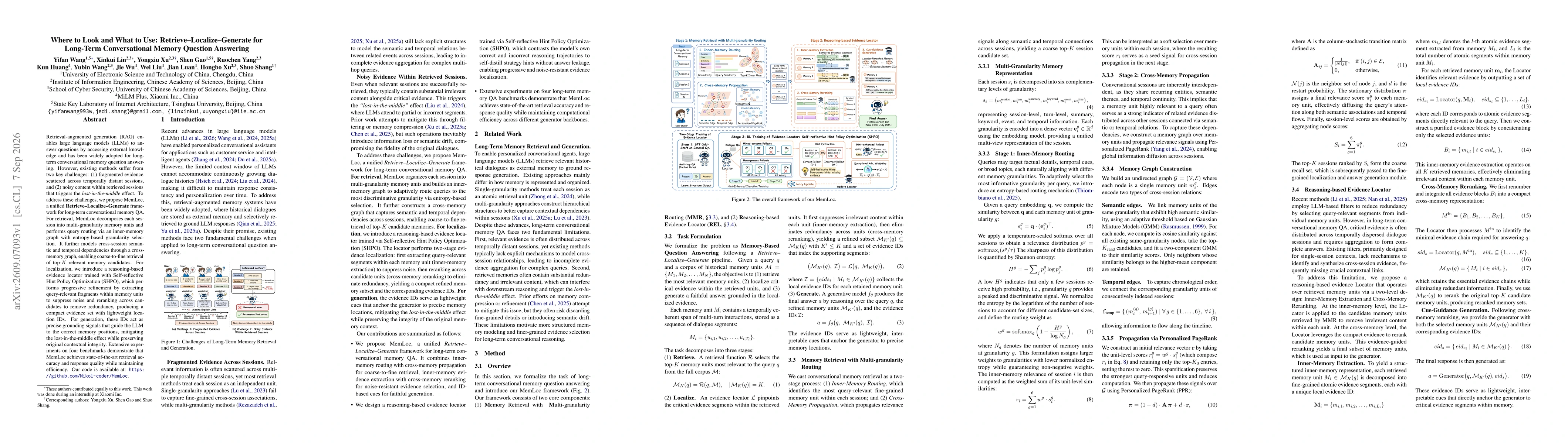 Thumbnail for Where to Look and What to Use: Retrieve-Localize-Generate for Long-Term Conversational Memory Question Answering