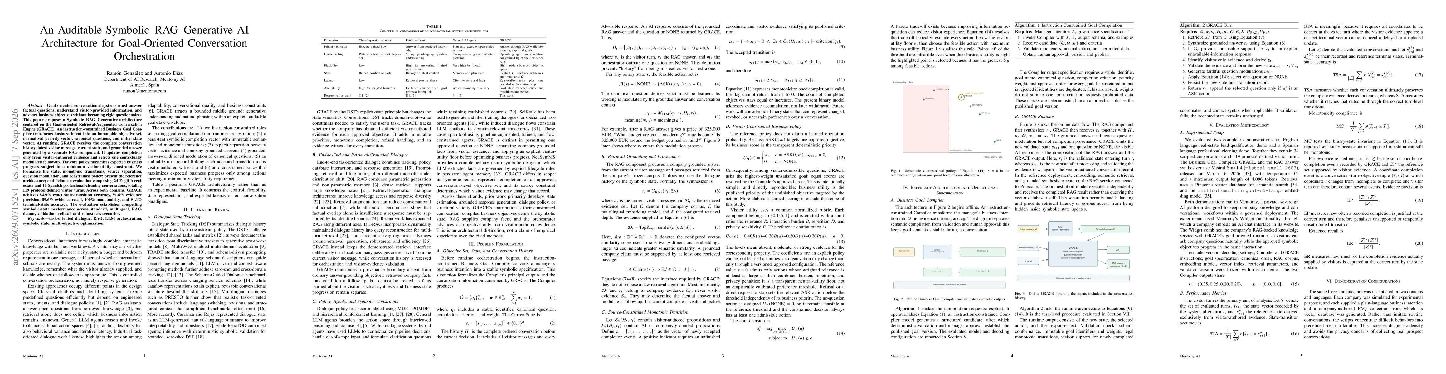 Thumbnail for An Auditable Symbolic-RAG-Generative AI Architecture for Goal-Oriented Conversation Orchestration