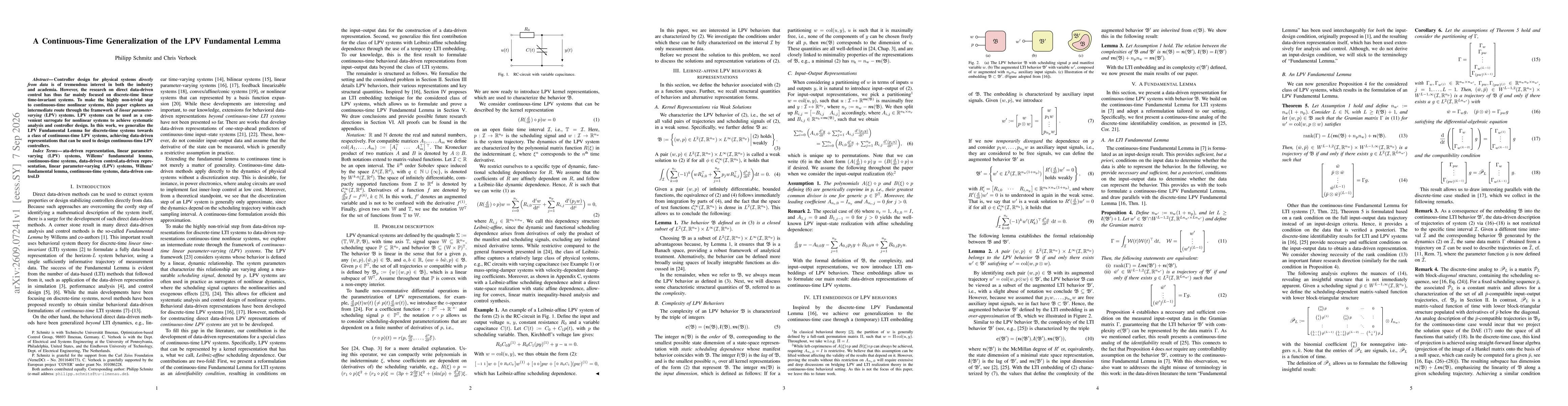 Thumbnail for A Continuous-Time Generalization of the LPV Fundamental Lemma