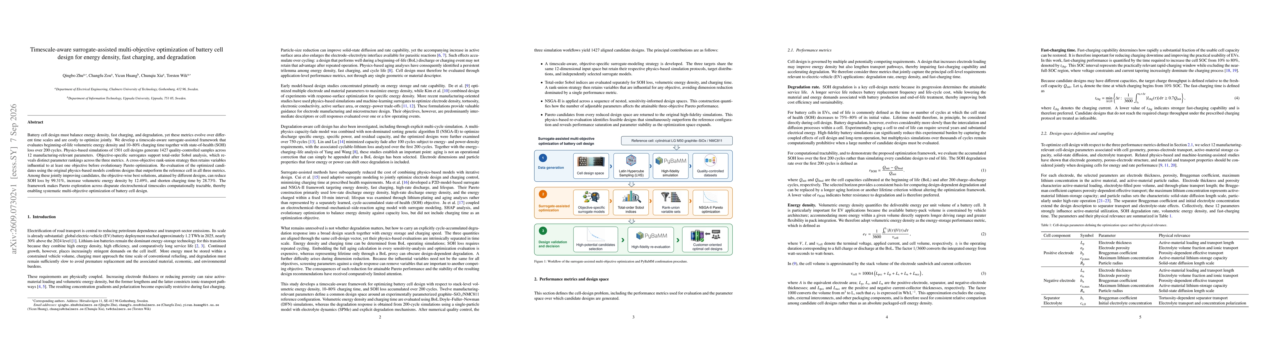 Thumbnail for Timescale-aware surrogate-assisted multi-objective optimization of battery cell design for energy density, fast charging, and degradation