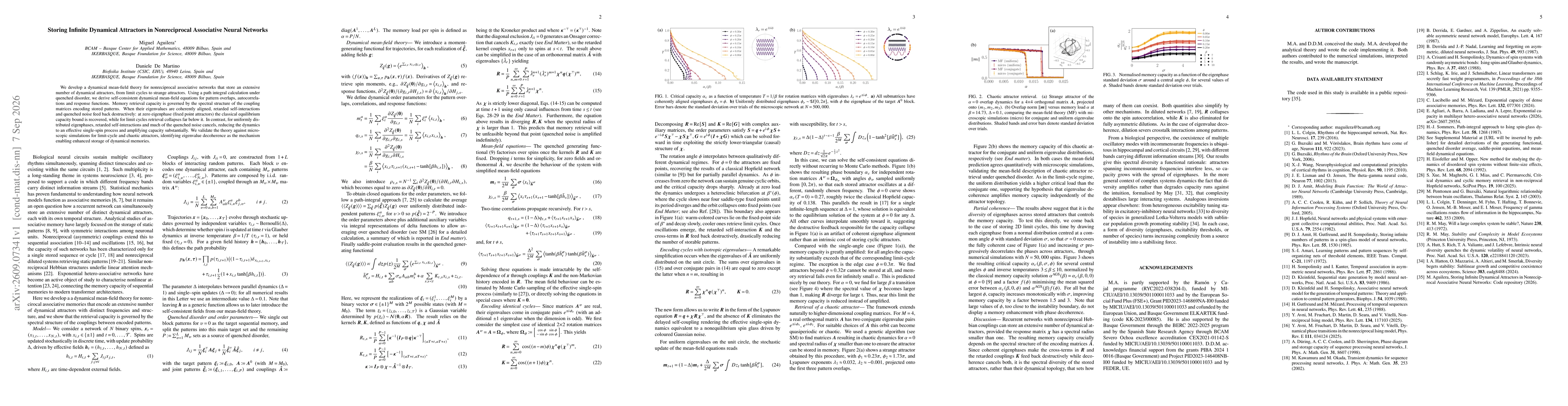 Thumbnail for Storing Infinite Dynamical Attractors in Nonreciprocal Associative Neural Networks